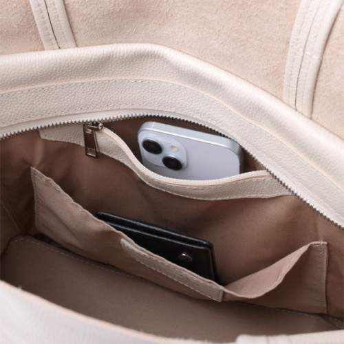 Сумка Shvigel Шопер з натуральної шкіри Бежева (22843)