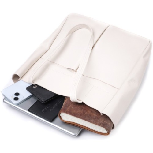 Сумка Shvigel Шопер з натуральної шкіри Бежева (22843)