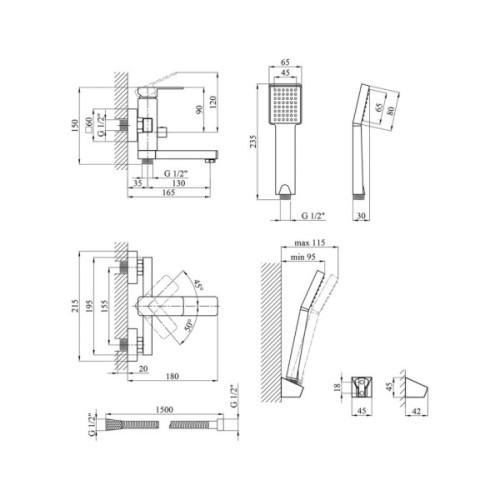 Змішувач Kroner KRM Ems - C060