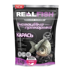 Прикормка Real Fish Silver Series Карась Малина 1kg (809.00.20)