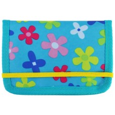 Гаманець дитячий Cool For School багатофункційний на гумці "Квіти", бірюзовий (CF86333)