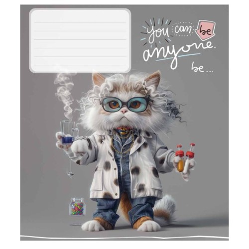 Зошит Школярик You can be anyone 12 аркушів клітинка (012-3436K)