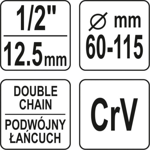 Автомобільний зйомник Yato масляного фільтру 50-120 мм (YT-08253)