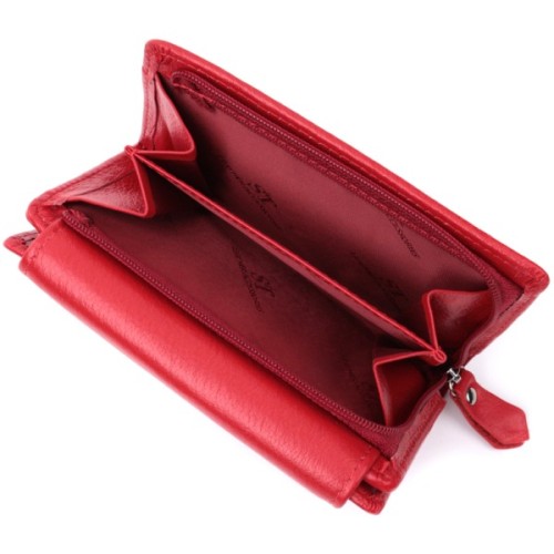 Гаманець ST Leather З натуральної шкіри Червоний (22739)