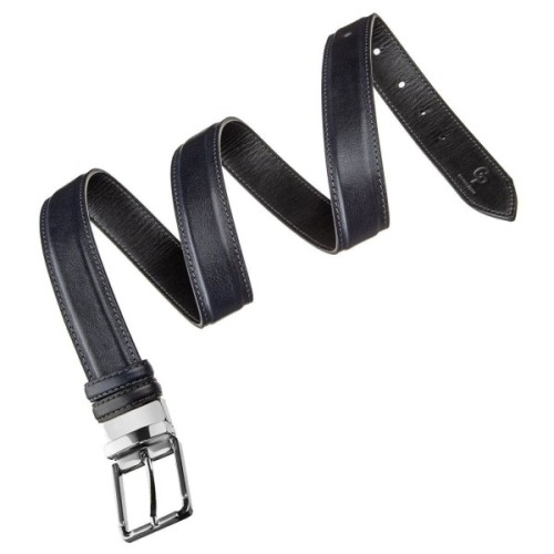 Ремінь Grande Pelle Брючний двосторонній Синій та Чорний (11156)