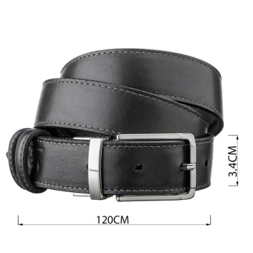 Ремінь Grande Pelle Брючний двосторонній Синій та Чорний (11156)