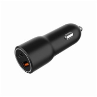 Зарядний пристрій Gembird 1xUSB-C PD20W + 1xUSB QC3.0 car adapter black (TA-UC-AC2PDQC38-CAR-01)