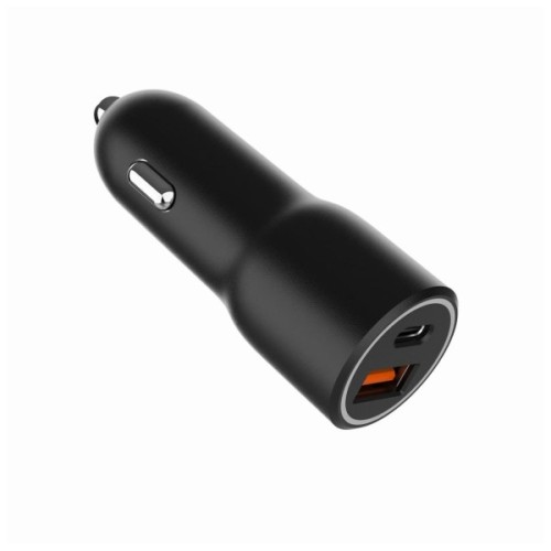 Зарядний пристрій Gembird 1xUSB-C PD20W + 1xUSB QC3.0 car adapter black (TA-UC-AC2PDQC38-CAR-01)