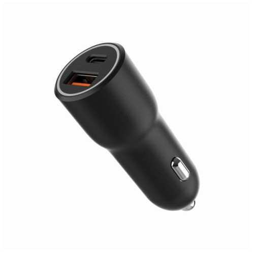Зарядний пристрій Gembird 1xUSB-C PD20W + 1xUSB QC3.0 car adapter black (TA-UC-AC2PDQC38-CAR-01)