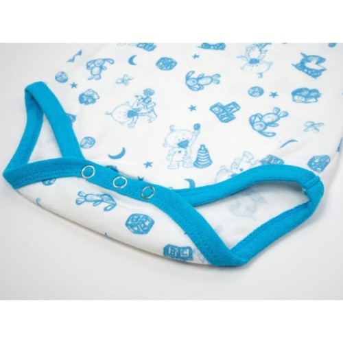 Боді дитяче Breeze з довгим рукавом (1027-74-creamblue)