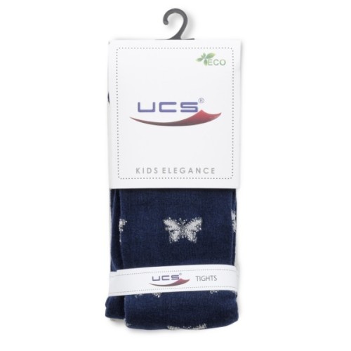 Колготки дитячі UCS Socks з метеликами (M0C0301-2110-5G-darkblue)