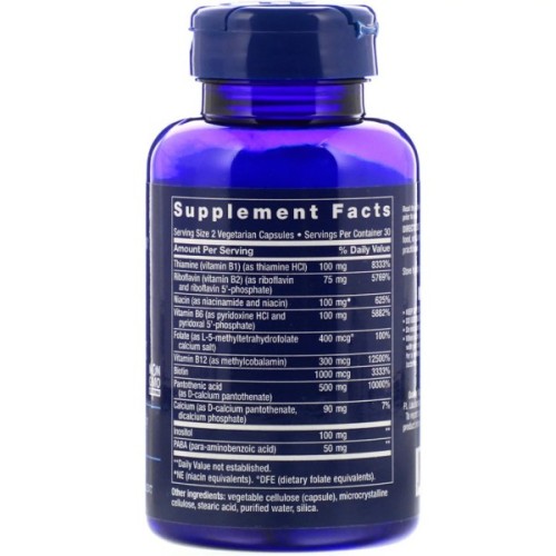 Вітамін Life Extension Комплекс Вітамінів Групи В, BioActive Complete B-Complex, 60 (LEX-19456)