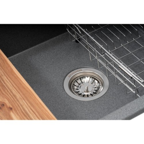Мийка кухонна GRANADO Optimal Artes grafito (+ змішувач Badalona LUX inox + дозатор Redondo inox + коши (ksg1209)