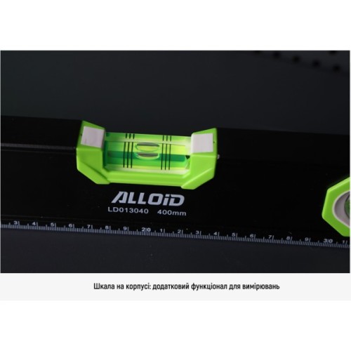 Рівень Alloid Pro, 40см, 3 капсули, з магнітом (LD-013040)