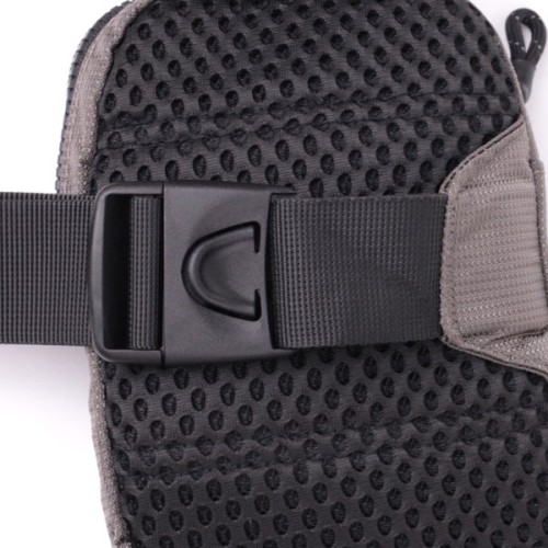 Сумка Vintage Слінг з текстилю Сіра (22869)