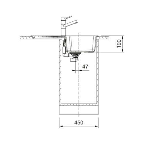 Мийка кухонна Franke City, фраграніт, сірий камінь (114.0701.829)