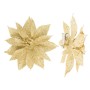 Ялинкова іграшка House Of Seasons Квітка декоративна на кліпсі золота H&S 10 см 3 шт (8720362230809)