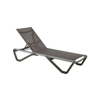 Шезлонг PAPATYA Wave сіро-коричневий сітка сіро-коричневий (4168)