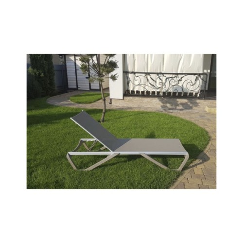 Шезлонг PAPATYA Wave сіро-коричневий сітка сіро-коричневий (4168)