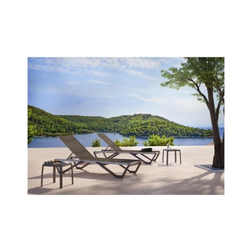 Шезлонг PAPATYA Wave сіро-коричневий сітка сіро-коричневий (4168)