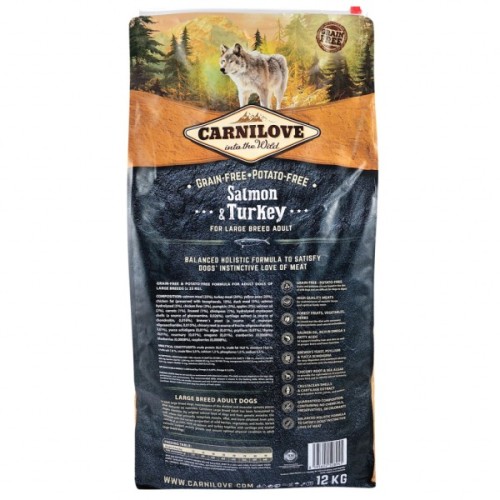 Сухий корм для собак Carnilove Adult Large Breed Salmon and Turkey 12 кг (8595602508945)