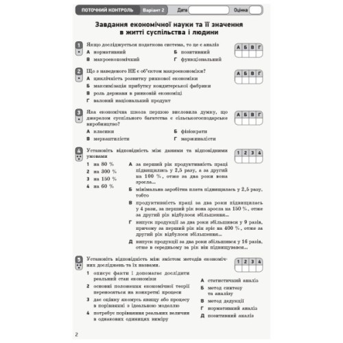 Робочий зошит Економіка. Профільний рівень. 10 клас. Для оцінювання результатів навчання - Т.І. Чорна Ранок (9786170948106)