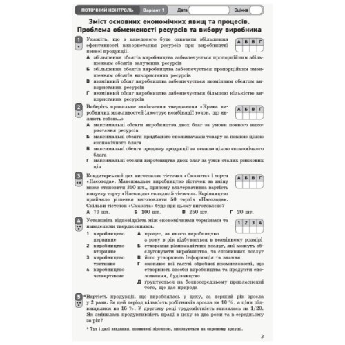 Робочий зошит Економіка. Профільний рівень. 10 клас. Для оцінювання результатів навчання - Т.І. Чорна Ранок (9786170948106)