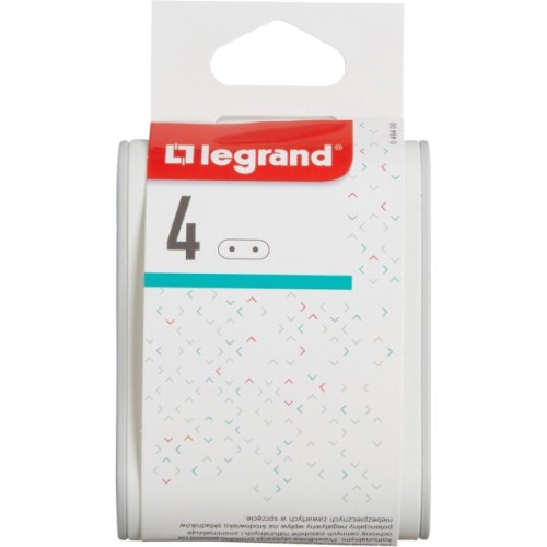 Мережевий розгалужувач Legrand Стандарт 4х2К бічні розетки 6А Білий/Сірий (049400)