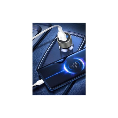 Зарядний пристрій XO TZ09 2.4A/2 USB + cable lightning Grey (XO-TZ09L-GR)