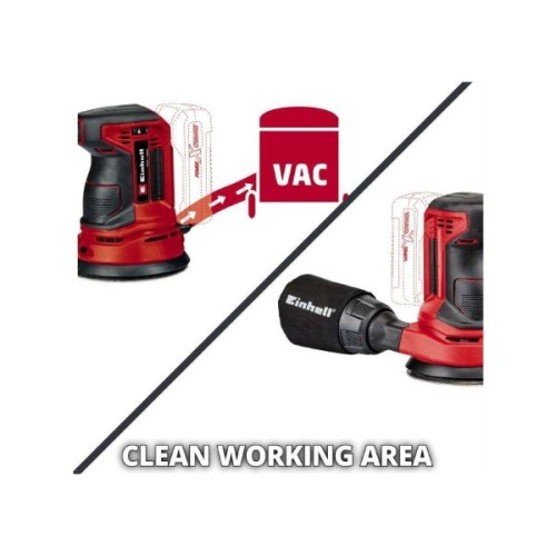 Шліфувальна машина Einhell TE-RS 18LI - Solo 18В, 125 мм, 14000-22000кол/хв, (без АКБ та ЗП) (4462010)