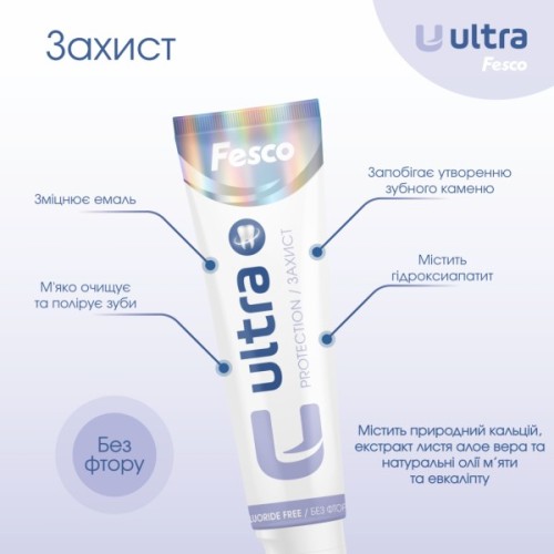 Зубна паста Fesco Ultra Protection Комплексний захист 100 мл (4820204701956)