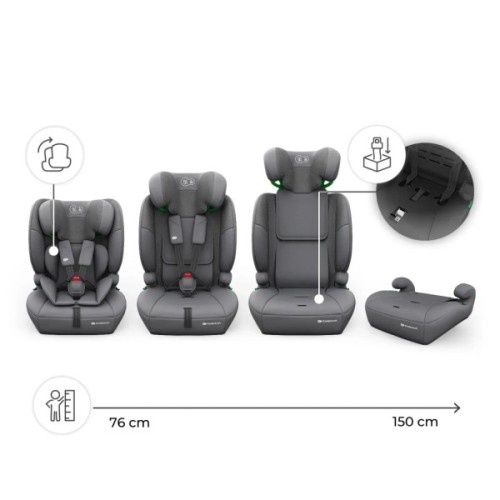 Автокрісло Kinderkraft Comfort Up 2 Plus i-Size Grey (KCCOUP02GRYPL00) (5902533931446)