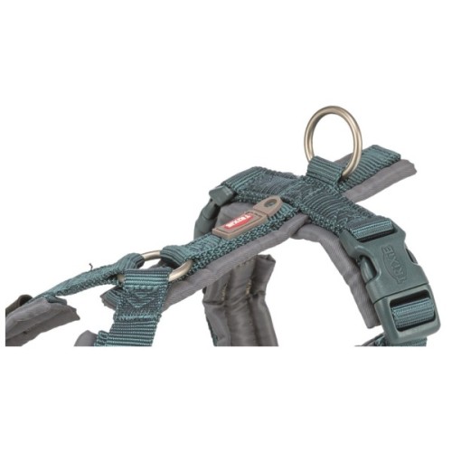 Шлея для собак Trixie Premium Трекінгова M 53-64 см 20 мм Синьо-сіра (4053032679030)