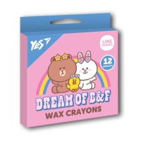 Олівці кольорові Yes Line Friends воскові 12 шт (590141)