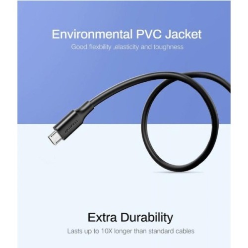 Дата кабель USB 2.0 AM to Micro 5P 1.0m US289 Black Ugreen (60136)