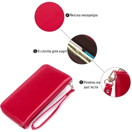 Гаманець Kivi З екошкіри Рожевий (19037)