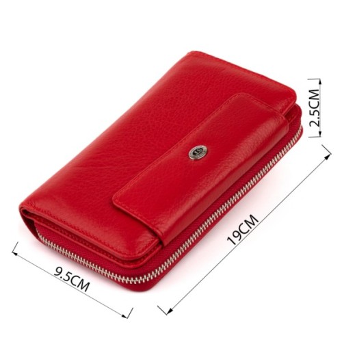 Гаманець ST Leather Зі шкіри Червоний (19343)