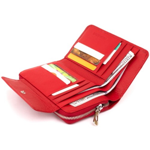 Гаманець ST Leather Зі шкіри Червоний (19343)