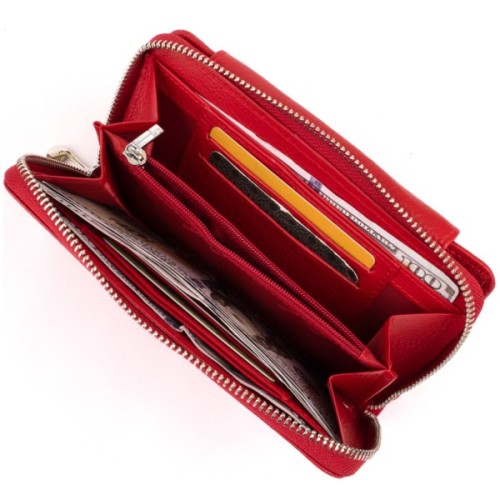 Гаманець ST Leather Зі шкіри Червоний (19343)