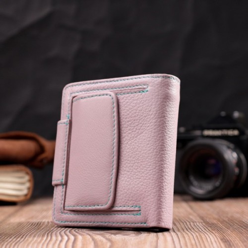 Гаманець ST Leather З натуральної шкіри Бежевий (19456)