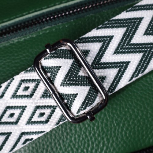 Сумка Vintage Стьобана жіноча з натуральної шкіри Зелена (22857)