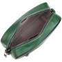 Сумка Vintage Стьобана жіноча з натуральної шкіри Зелена (22857)