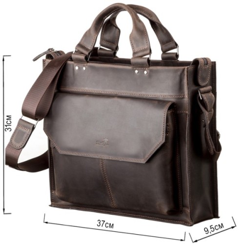 Сумка Shvigel Шкіряна Коричнева (11109)