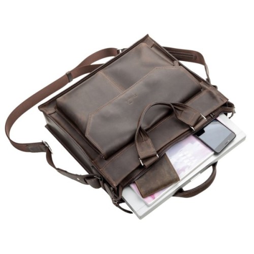 Сумка Shvigel Шкіряна Коричнева (11109)