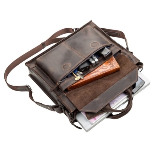 Сумка Shvigel Шкіряна Коричнева (11109)