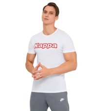 Футболка Kappa T-shirt Mezza Manica Girocollo K1335 Bianco con stampa logo pet білий L (8032522599085)