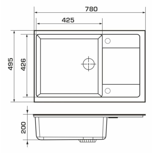 Мийка кухонна GRANADO Alicante marron (gr2406)