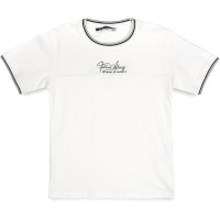 Футболка дитяча Blueland з написом (12543-128G-cream)