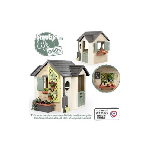 Ігровий будиночок Smoby Life Садовий з кашпо та годівничкою (7600810408)