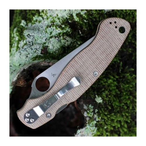 Ніж Spyderco Military 2 CPM Cru-Wear Micarta Brown (C36MPCW2)